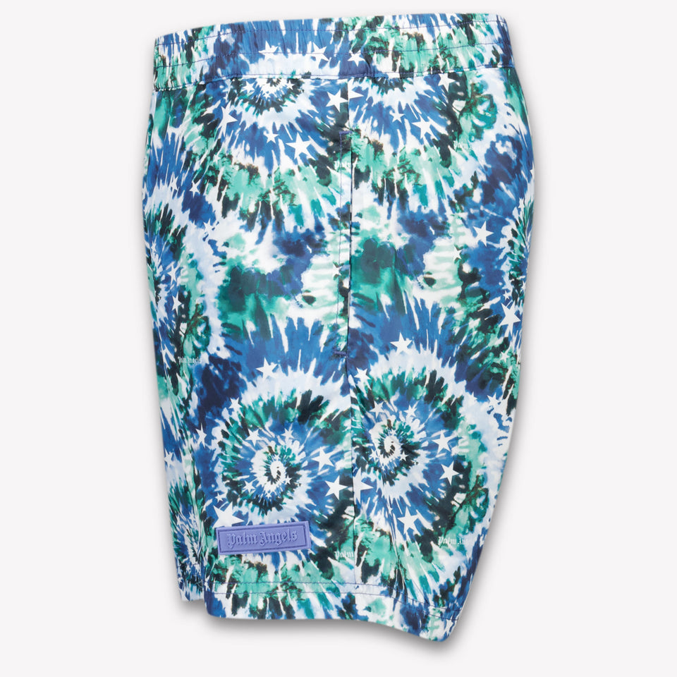 Palm Angels Kids Boys Swimwear In Blue