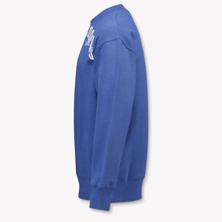 Palm Angels Kids Boys Sweater In Blue
