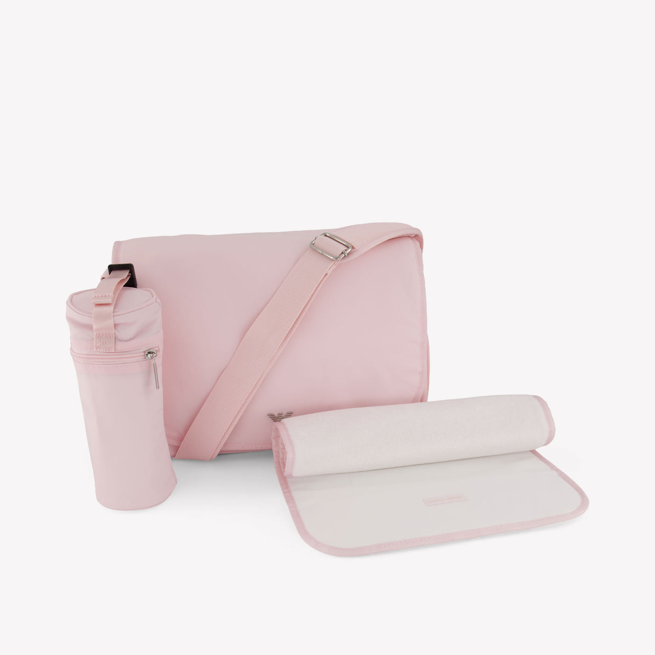 Armani Baby Unisex Diaper Bag In Light Pink