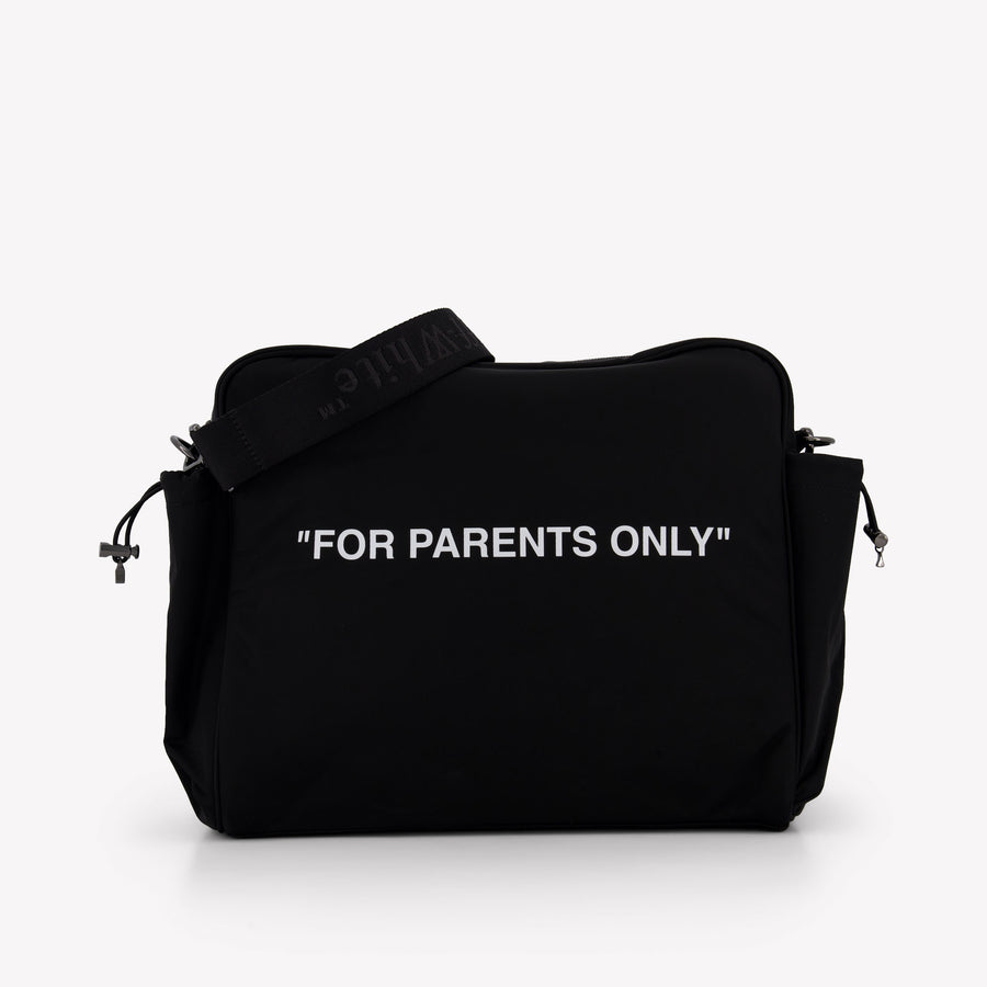 Off-White Baby Unisex Changing Bag in Black