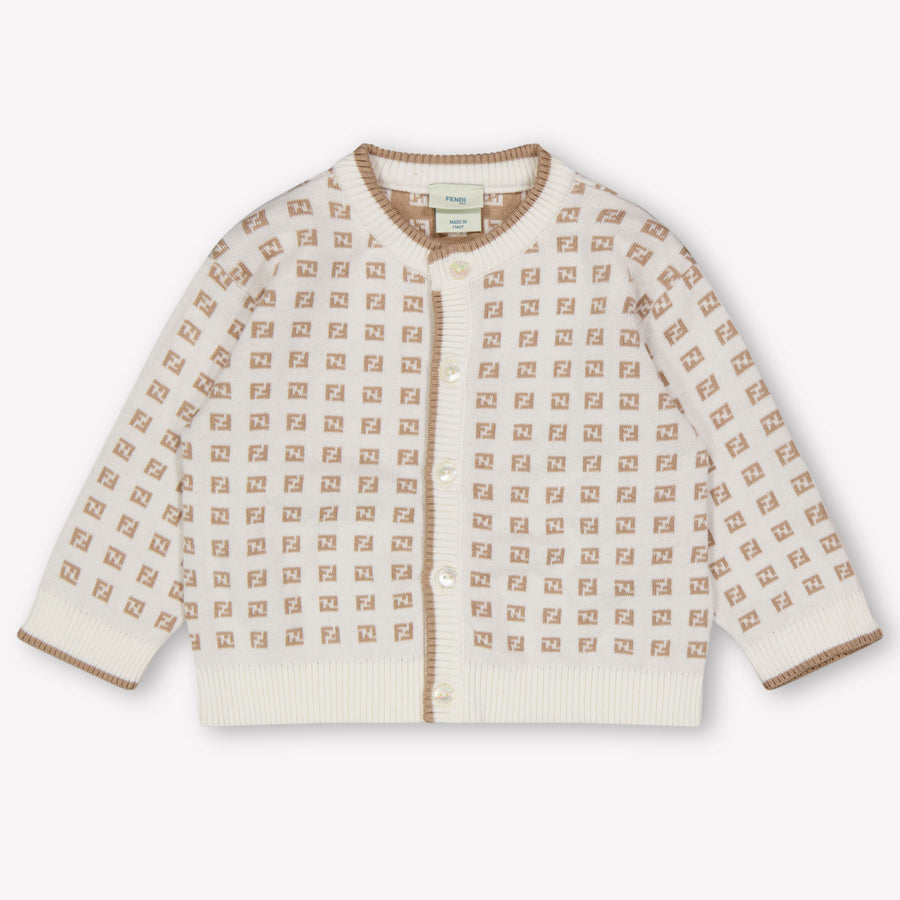 Fendi Baby Unisex Cardigan in White