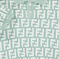 Fendi Baby Unisex Polo In Light Green