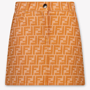 Fendi Kids Girls Skirt In Orange