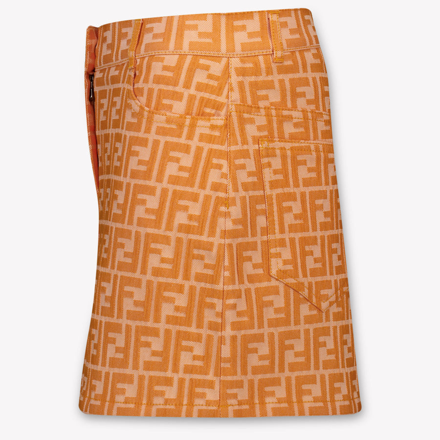 Fendi Kids Girls Skirt In Orange