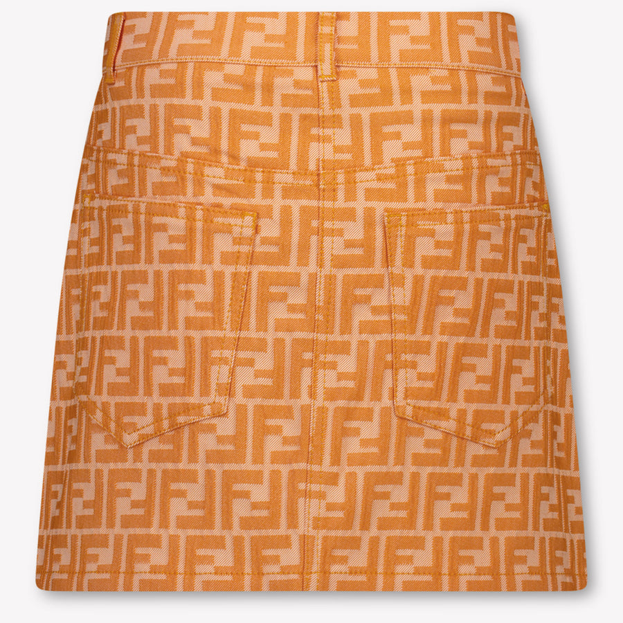 Fendi Kids Girls Skirt In Orange