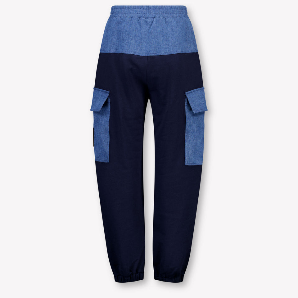 Fendi Kids Boys Pants In Navy