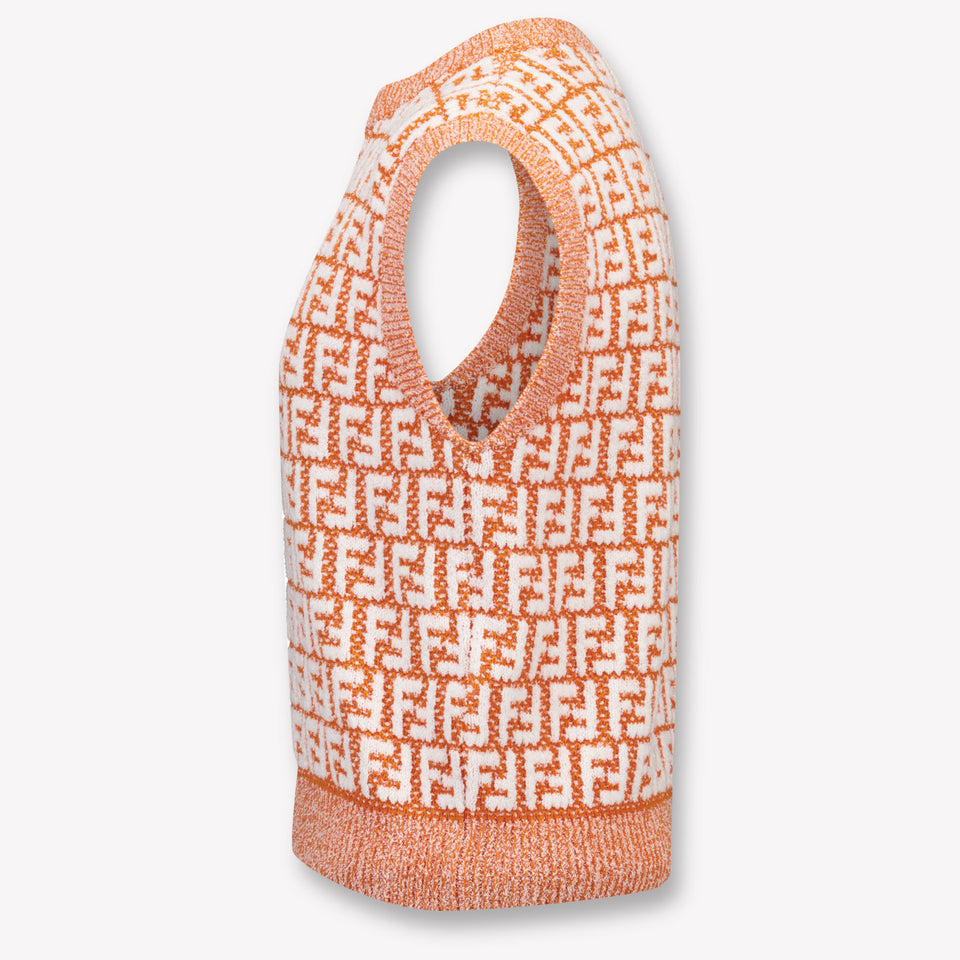 Fendi Kinder Meisjes T-Shirt In Oranje