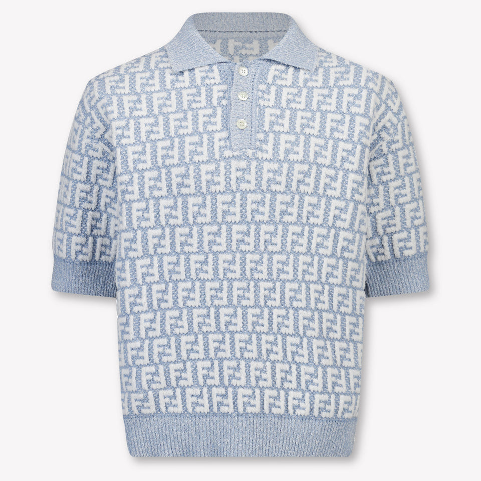 Fendi Kinder Jongens Polo In Licht Blauw