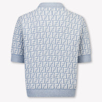 Fendi Kinder Jongens Polo In Licht Blauw