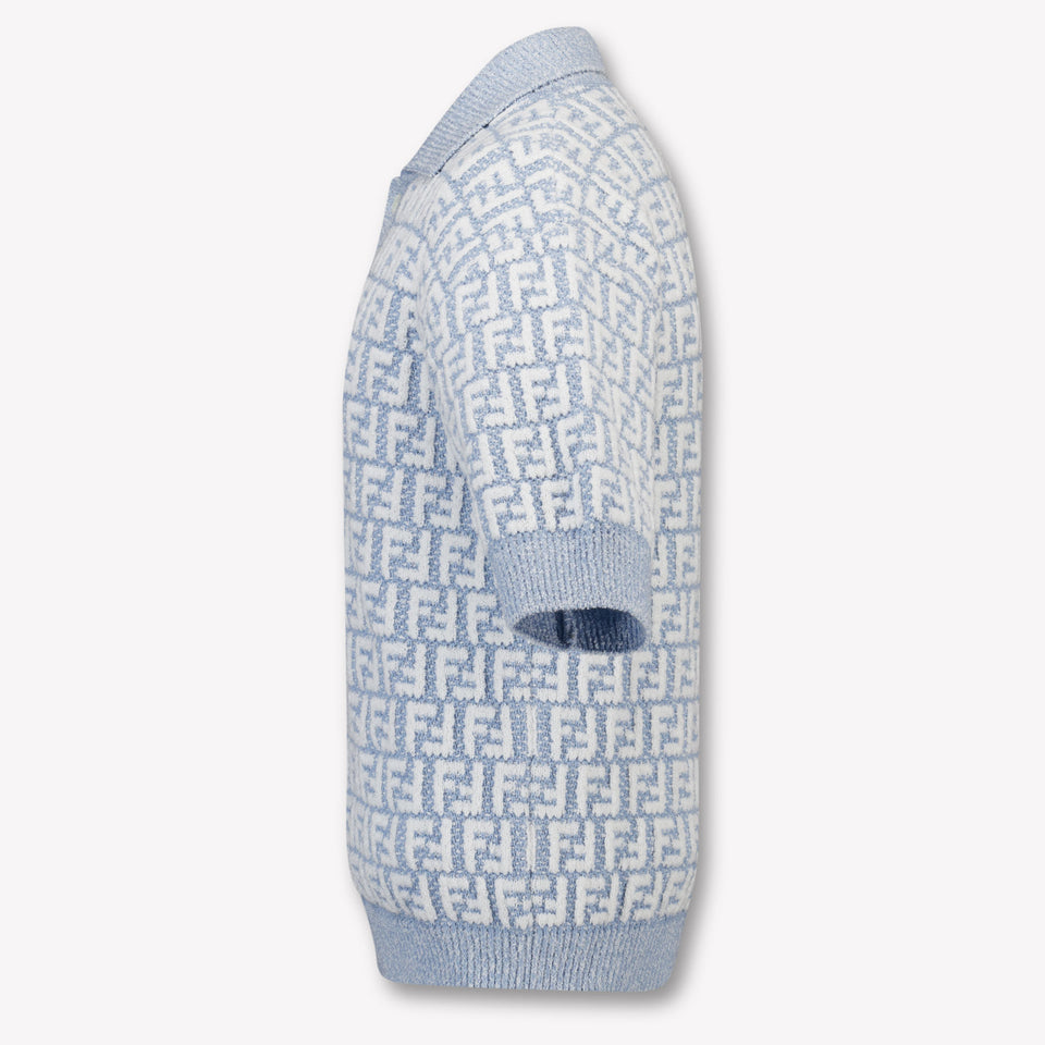 Fendi Kinder Jongens Polo In Licht Blauw