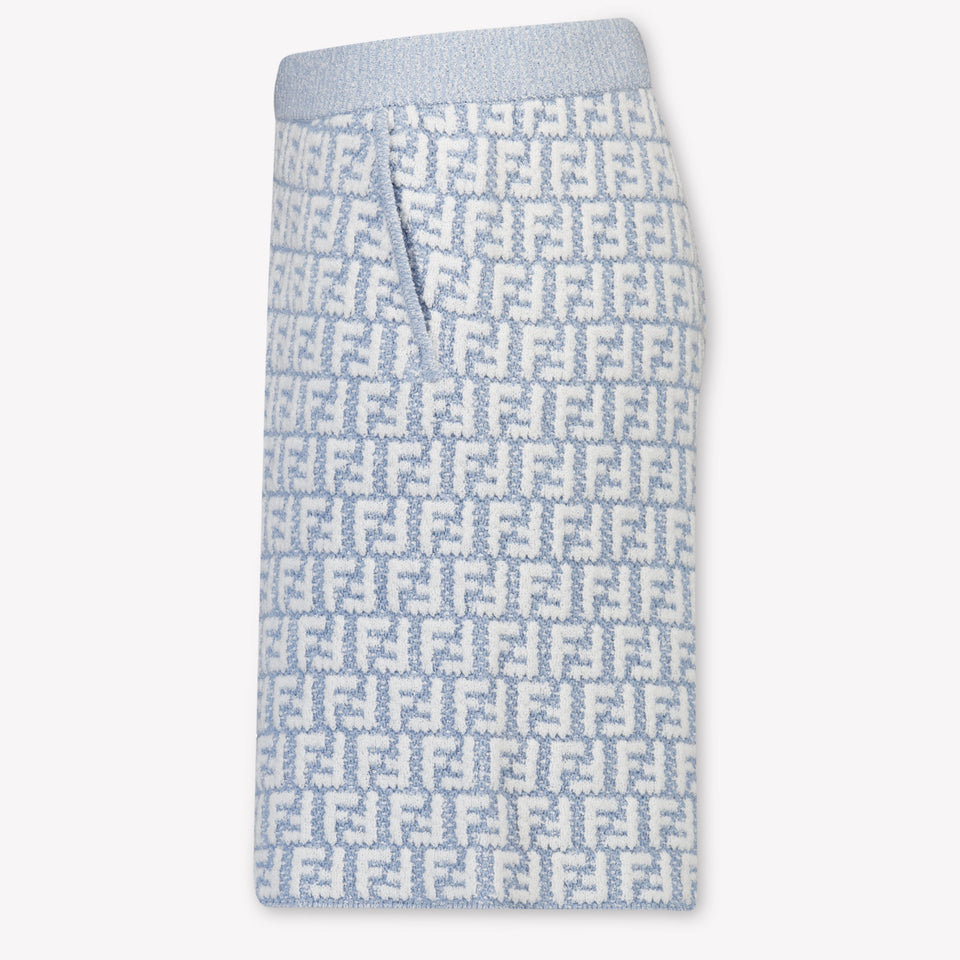 Fendi Kids Boys Shorts In Light Blue