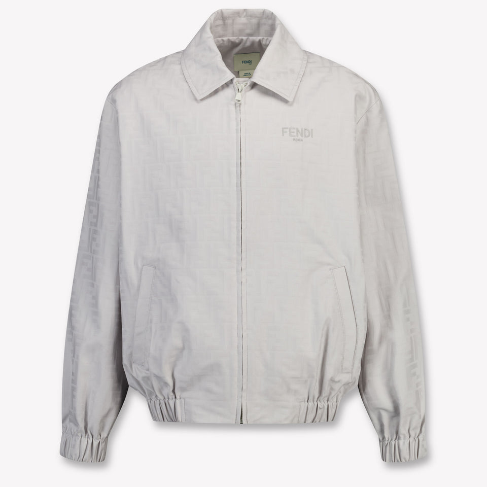 Fendi Kids Boys Summer jacket In Light Gray