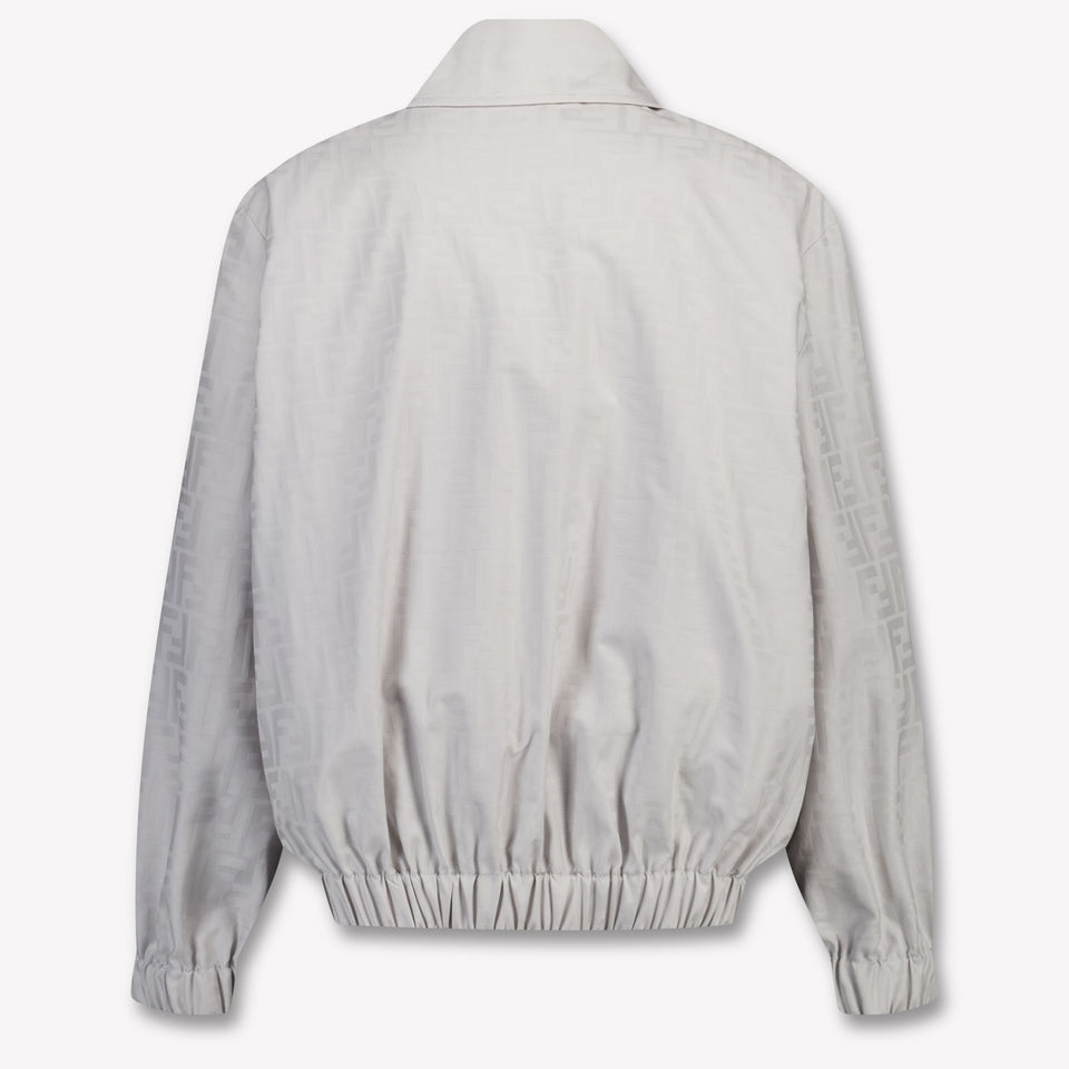 Fendi Kids Boys Summer jacket In Light Gray