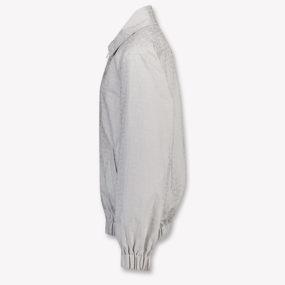Fendi Kids Boys Summer jacket In Light Gray