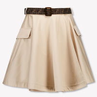 Fendi Kids Girls Skirt In Beige