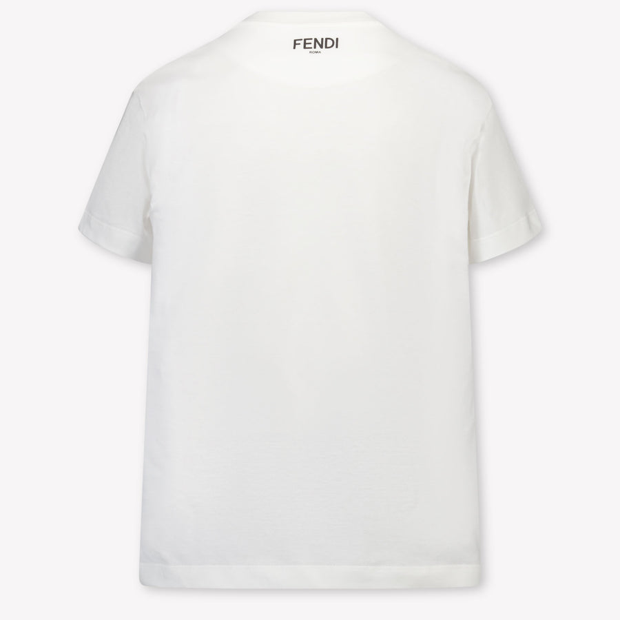 Fendi Kinder Meisjes T-Shirt In Wit