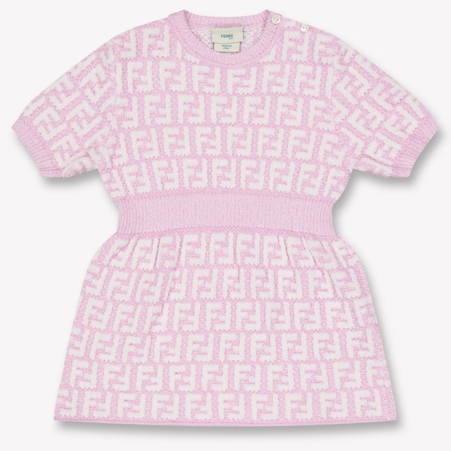 Fendi Baby Girls Dress In Light Pink