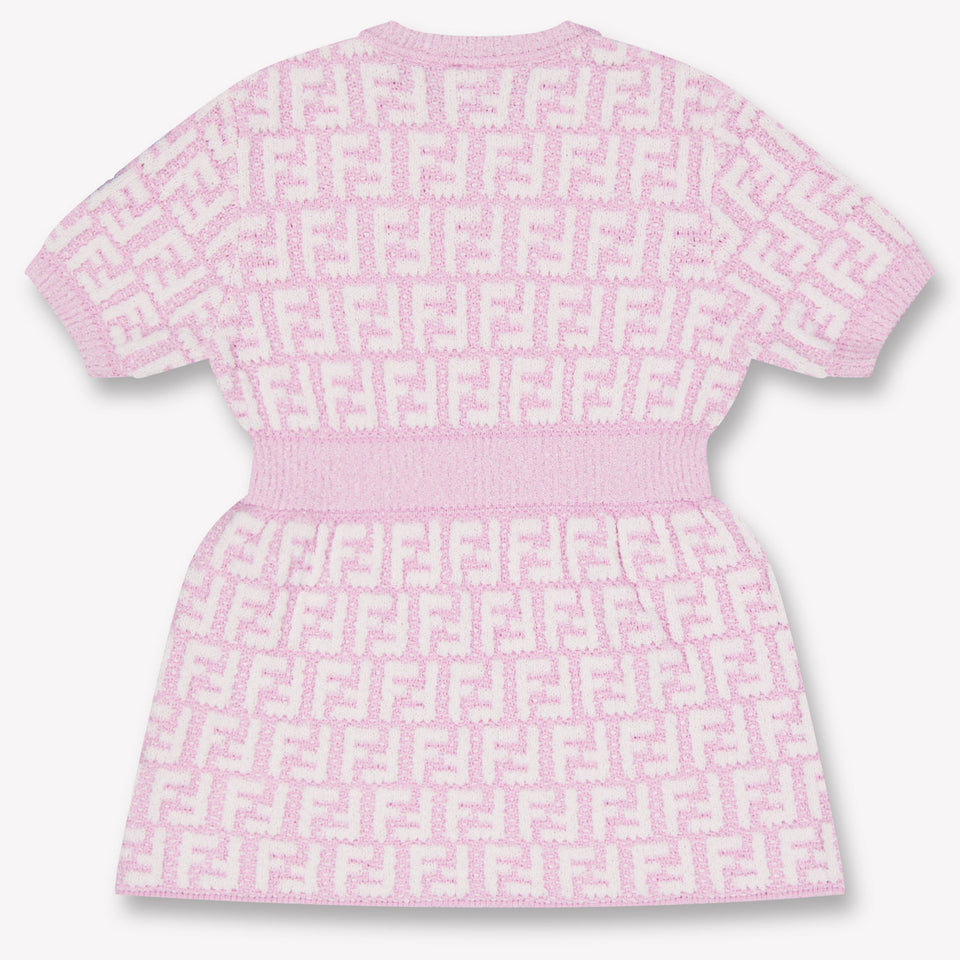 Fendi Baby Girls Dress In Light Pink