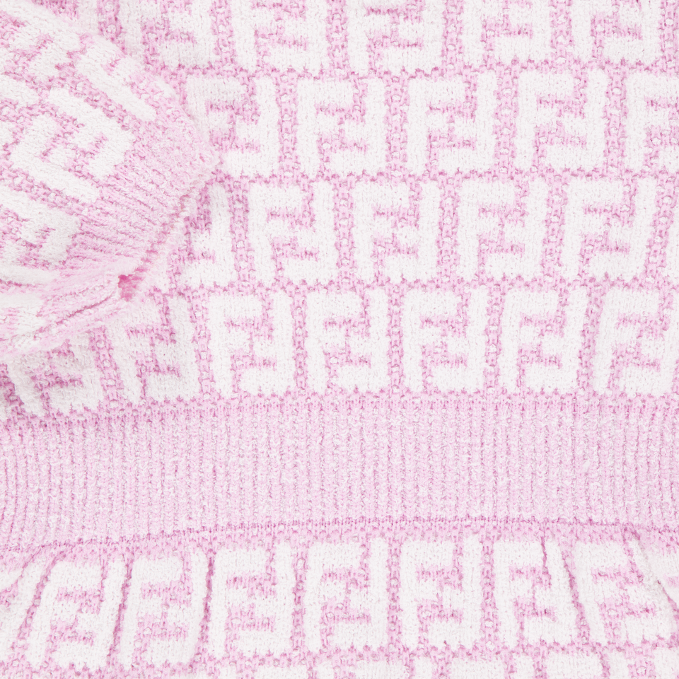 Fendi Baby Girls Dress In Light Pink