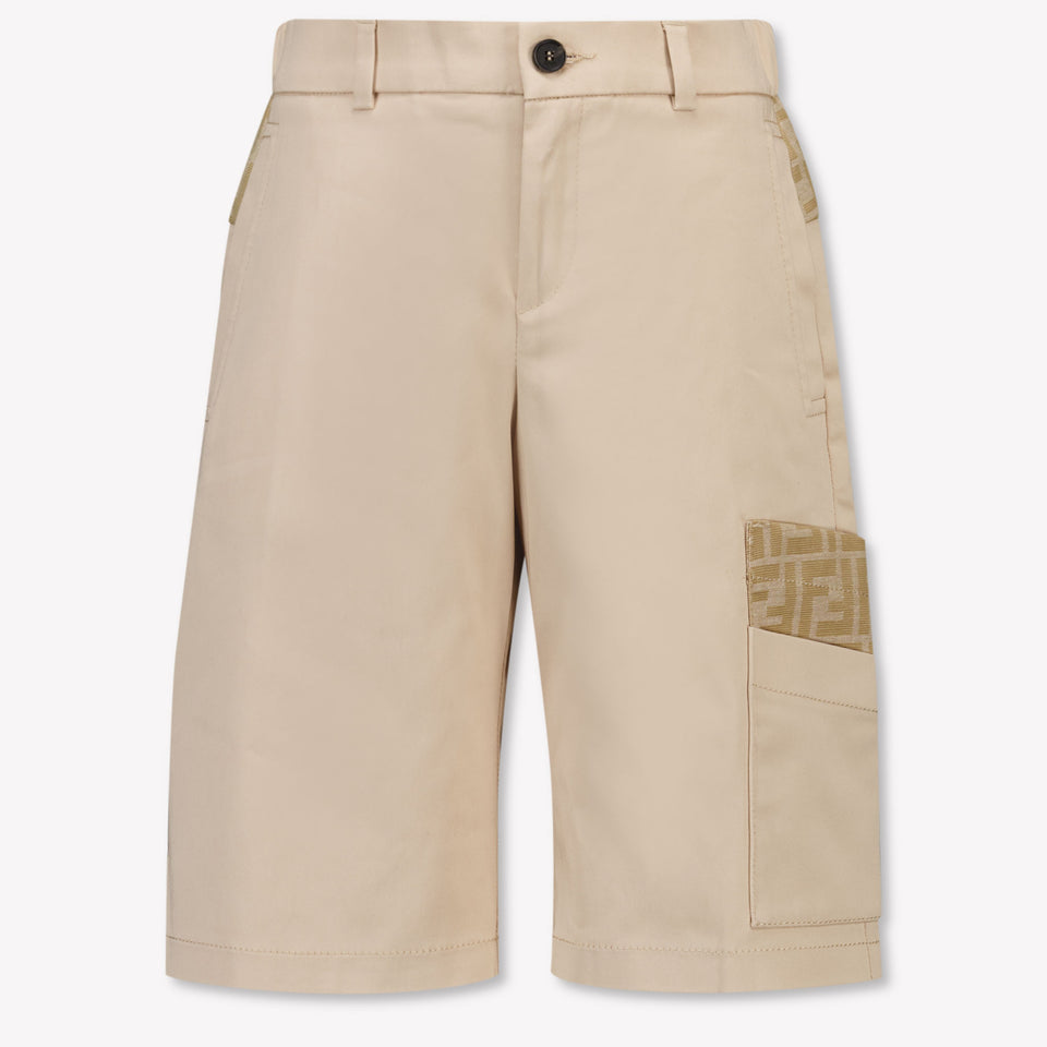 Fendi Kids Boys Shorts In Beige