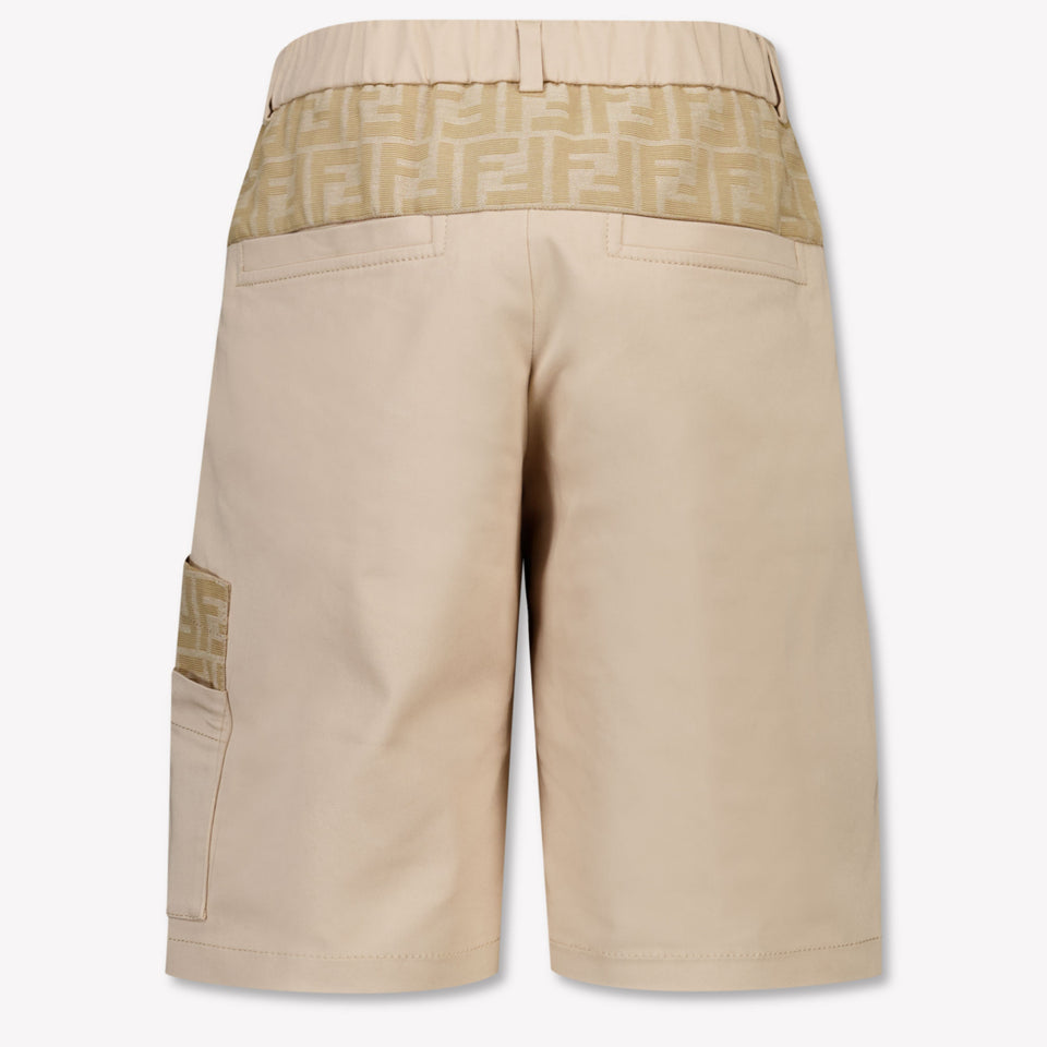 Fendi Kids Boys Shorts In Beige