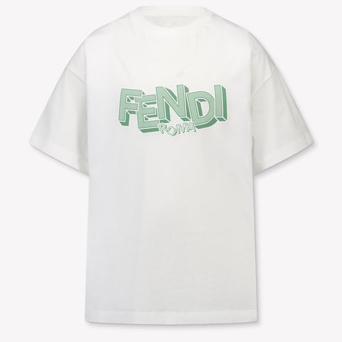 Fendi Kinder Jongens T-Shirt In Licht Groen