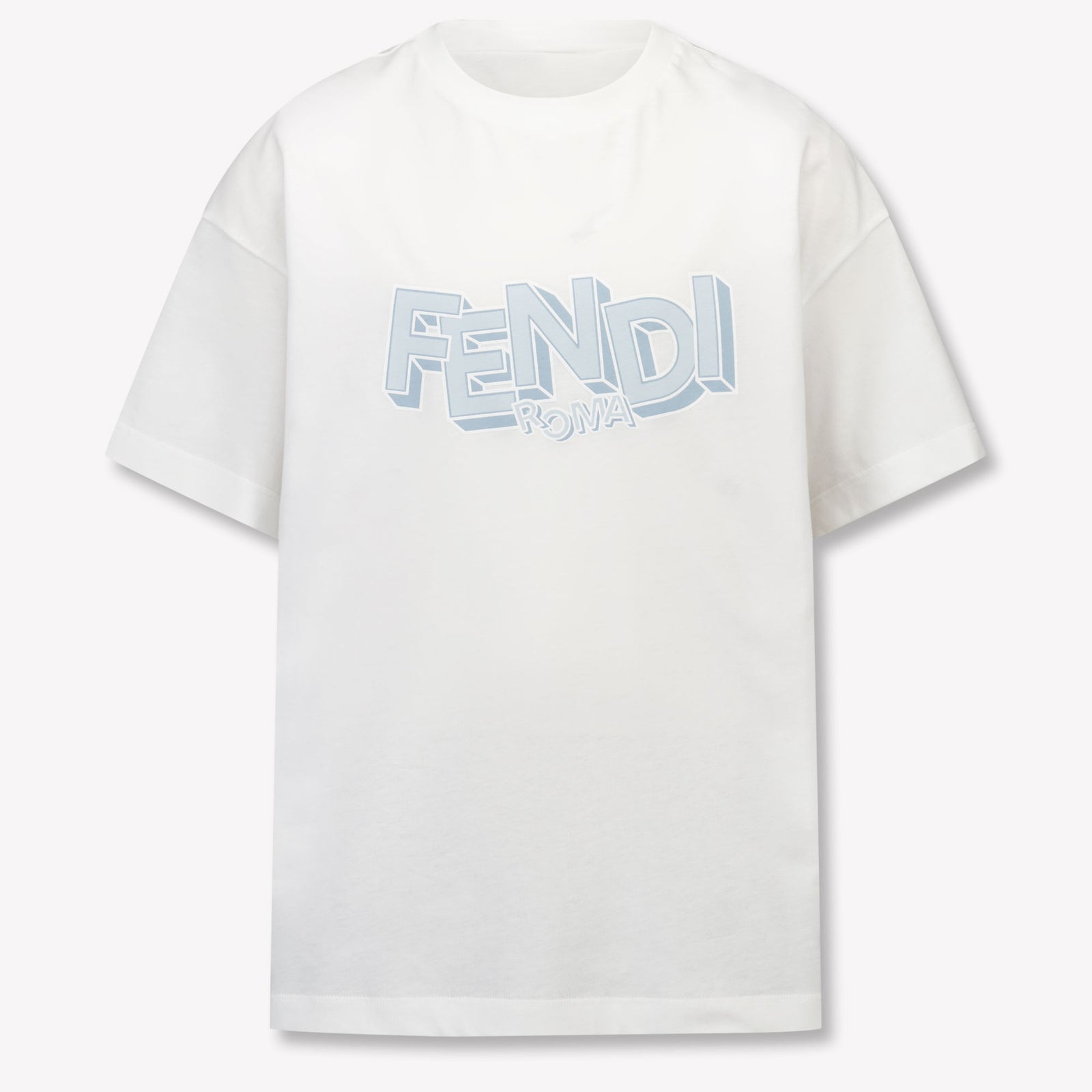 Fendi Kinder Jongens T-Shirt In Licht Blauw