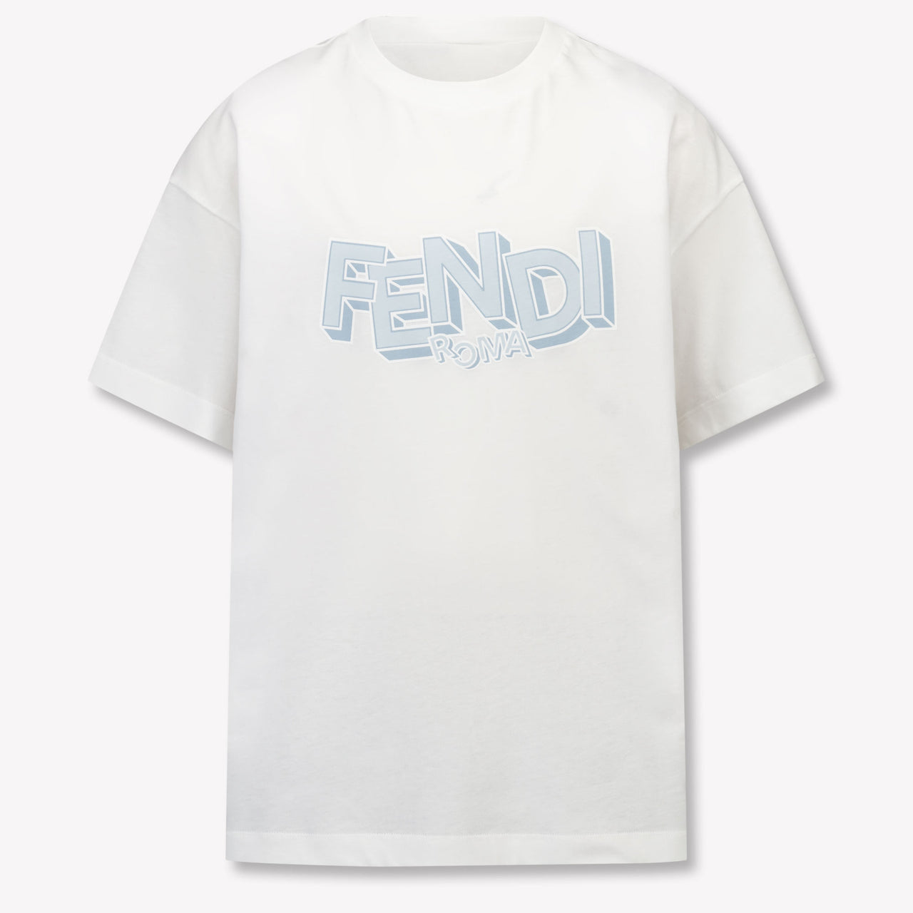 Fendi Kids Boys T-Shirt In Light Blue
