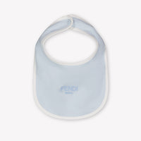 Fendi Baby Unisex Playsuit In Light Blue