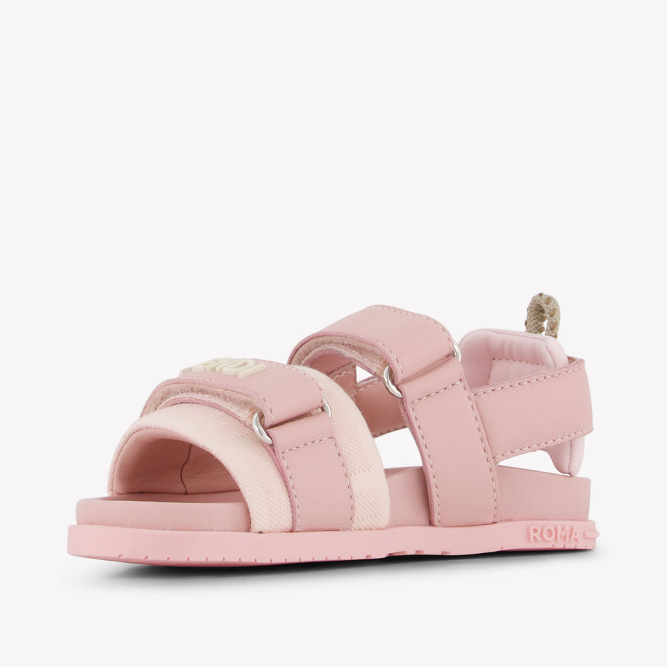 Fendi Unisex Sandalen In Roze
