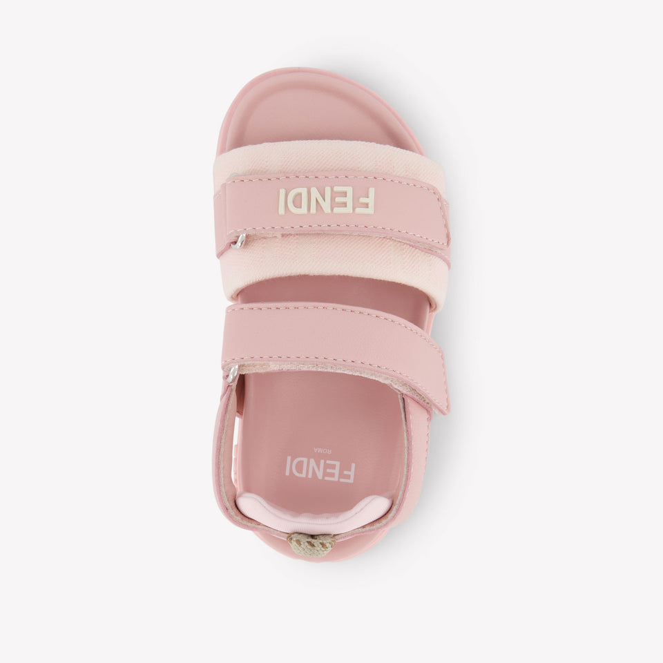 Fendi Unisex Sandalen In Roze