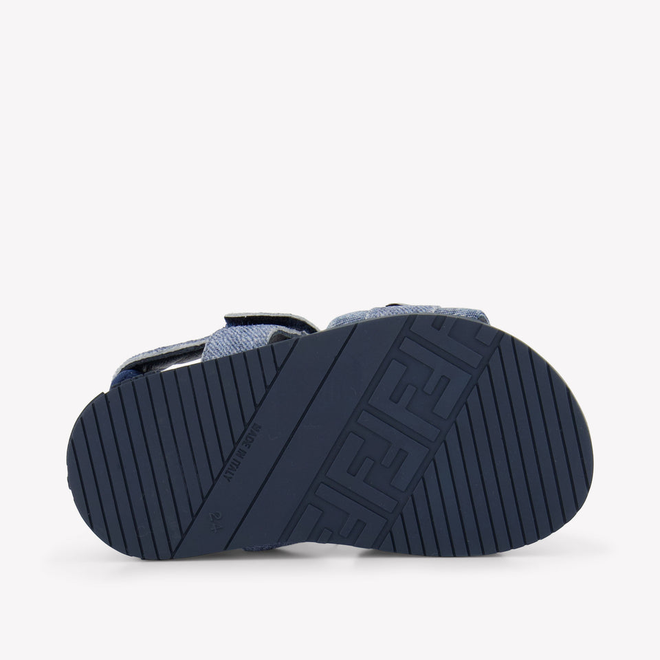 Fendi Unisex Sandals In Blue