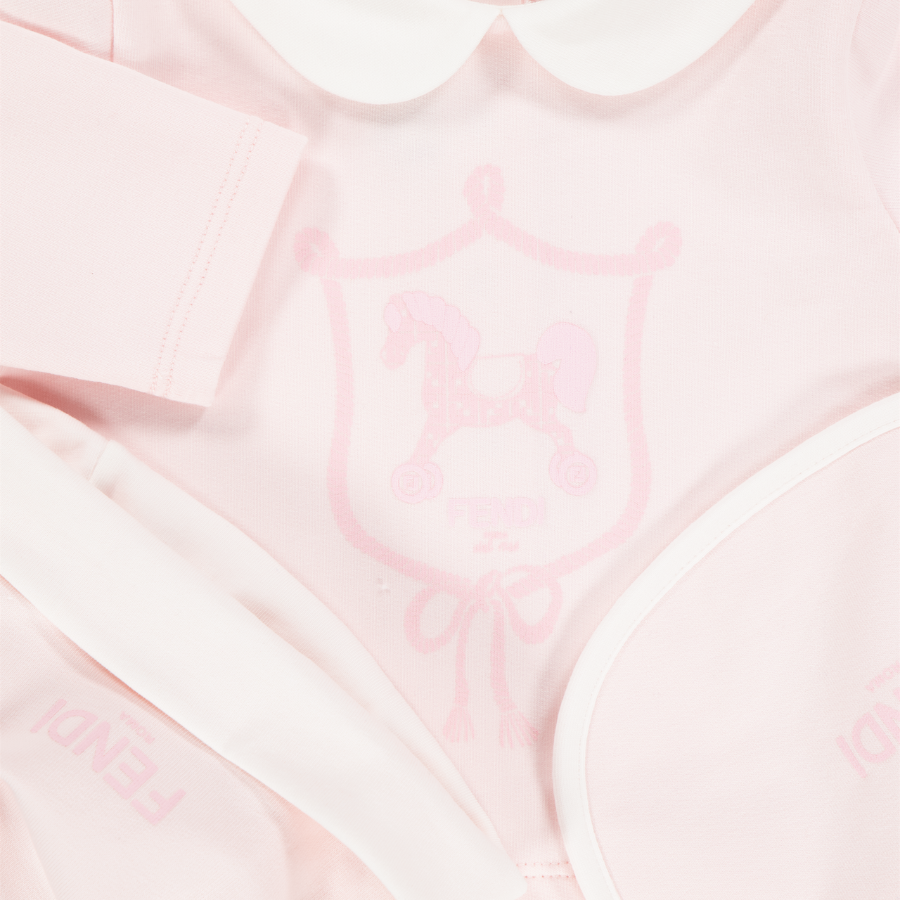 Fendi Baby Unisex Playsuit In Light Pink