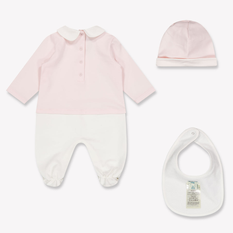 Fendi Baby Unisex Playsuit In Light Pink