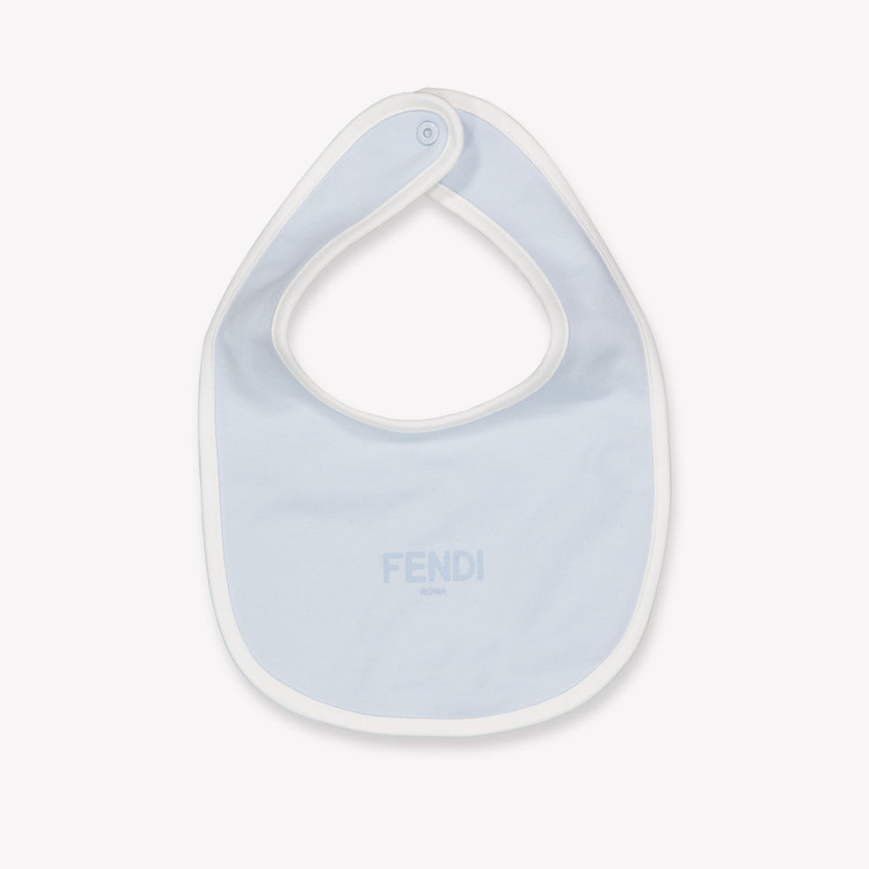Fendi Baby Unisex Playsuit In Light Blue