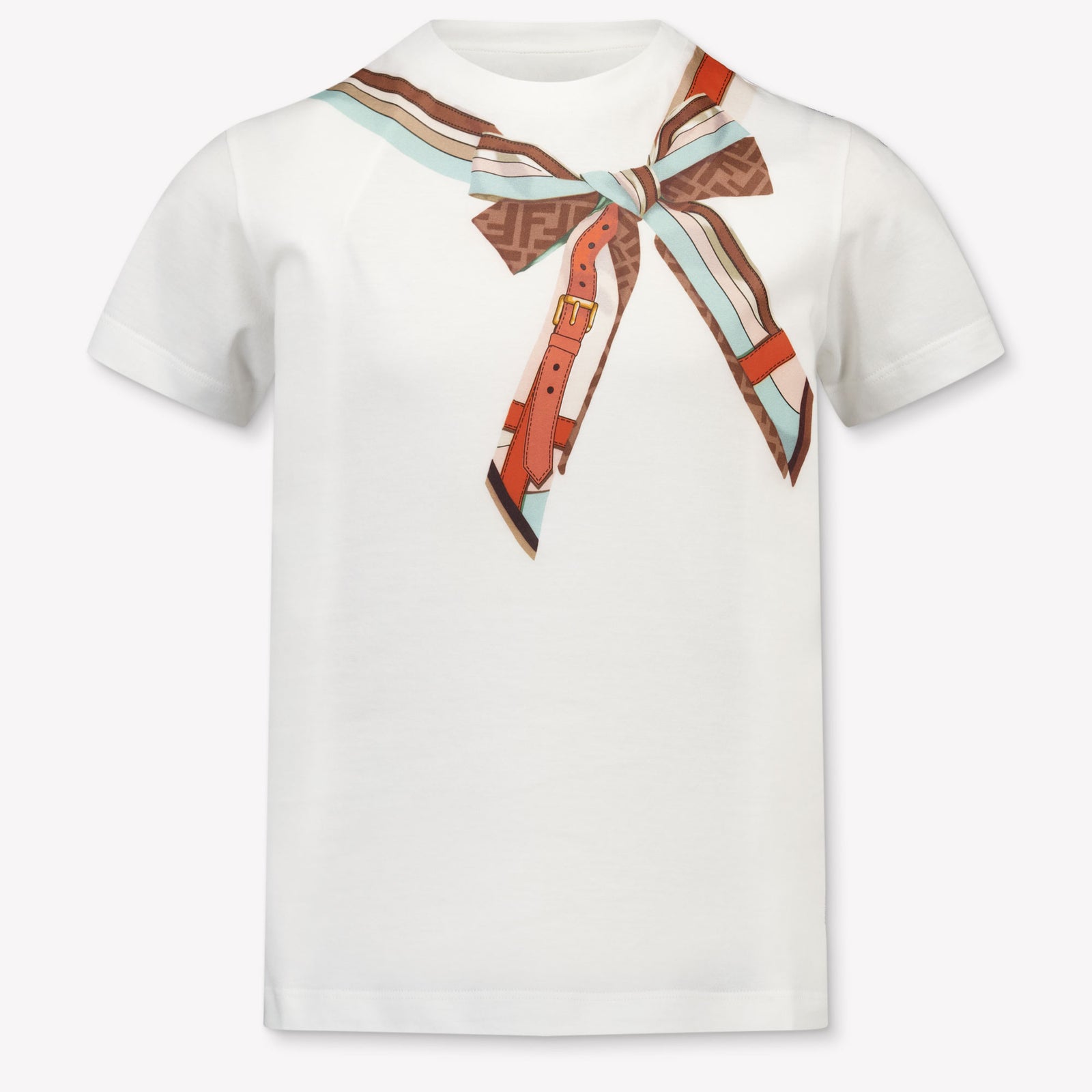 Fendi Kinder Meisjes T-Shirt In Wit
