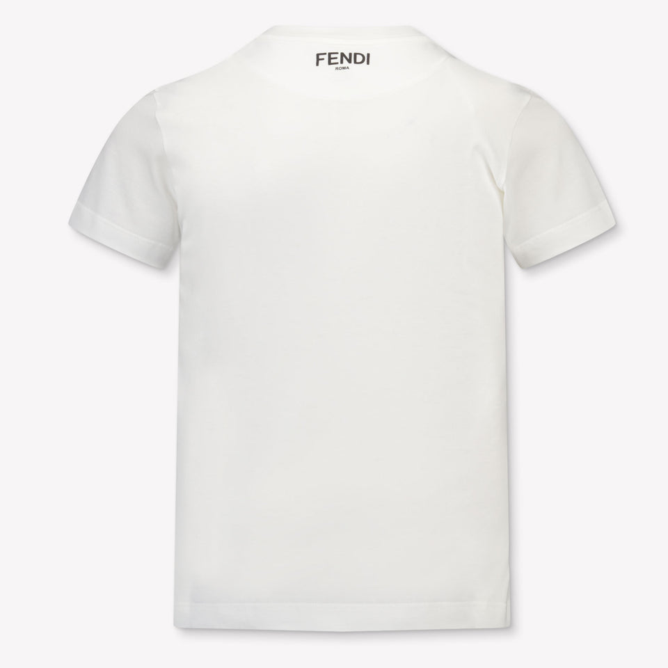 Fendi Kinder Meisjes T-Shirt In Wit