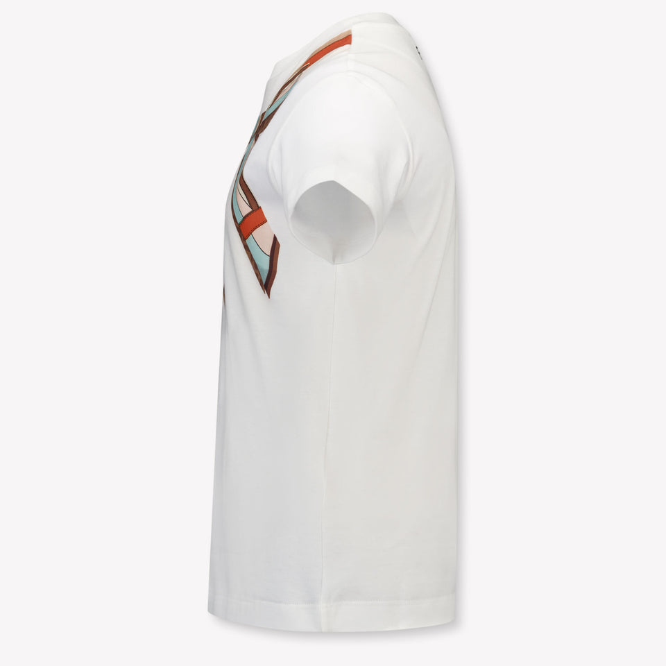 Fendi Kinder Meisjes T-Shirt In Wit