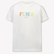 Fendi Kinder Unisex T-Shirt In Wit