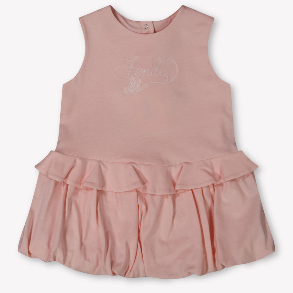 Fendi Baby Girls Dress In Light Pink