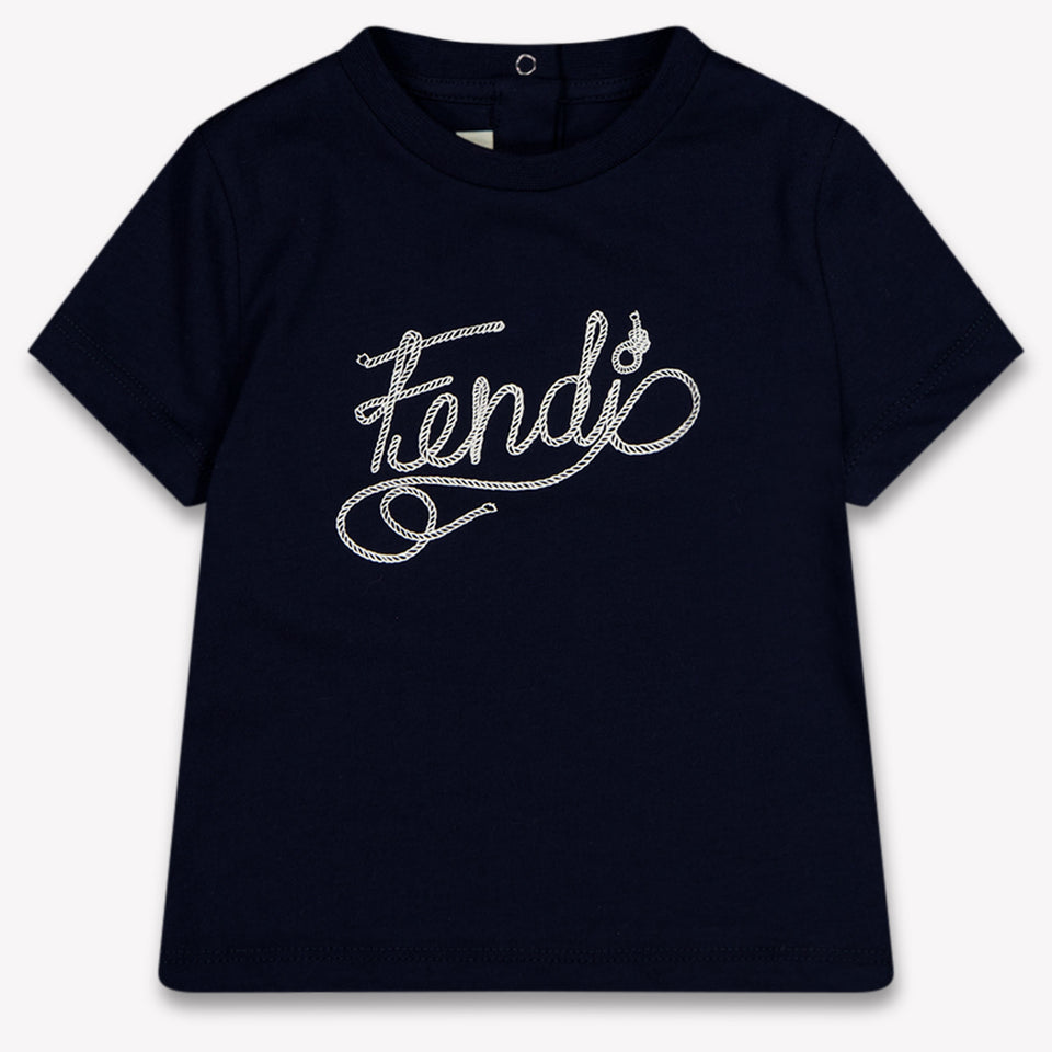 Fendi Baby Boys T-Shirt In Navy