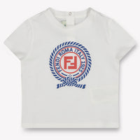 Fendi Baby Jongens T-Shirt In Wit