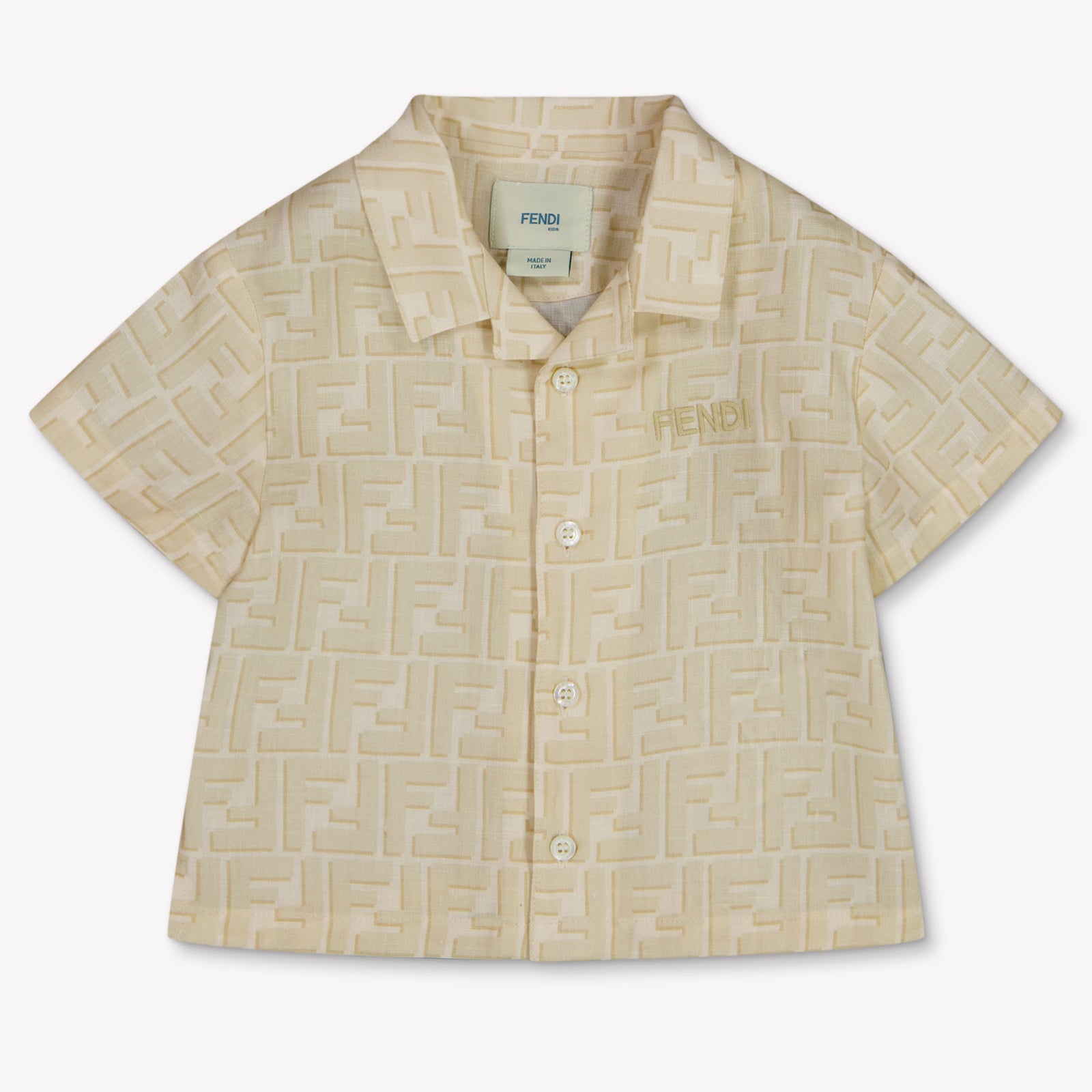Fendi Baby Jongens Blouse In Licht Beige