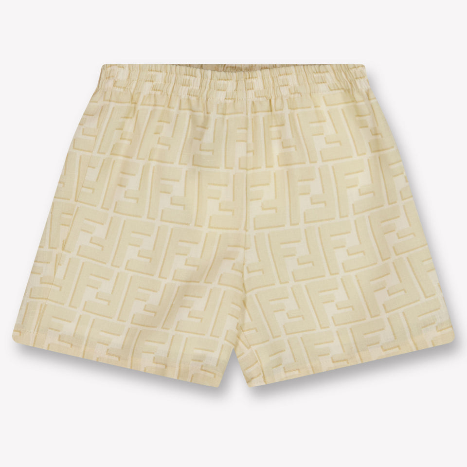 Fendi Baby Boys Shorts In Light Beige