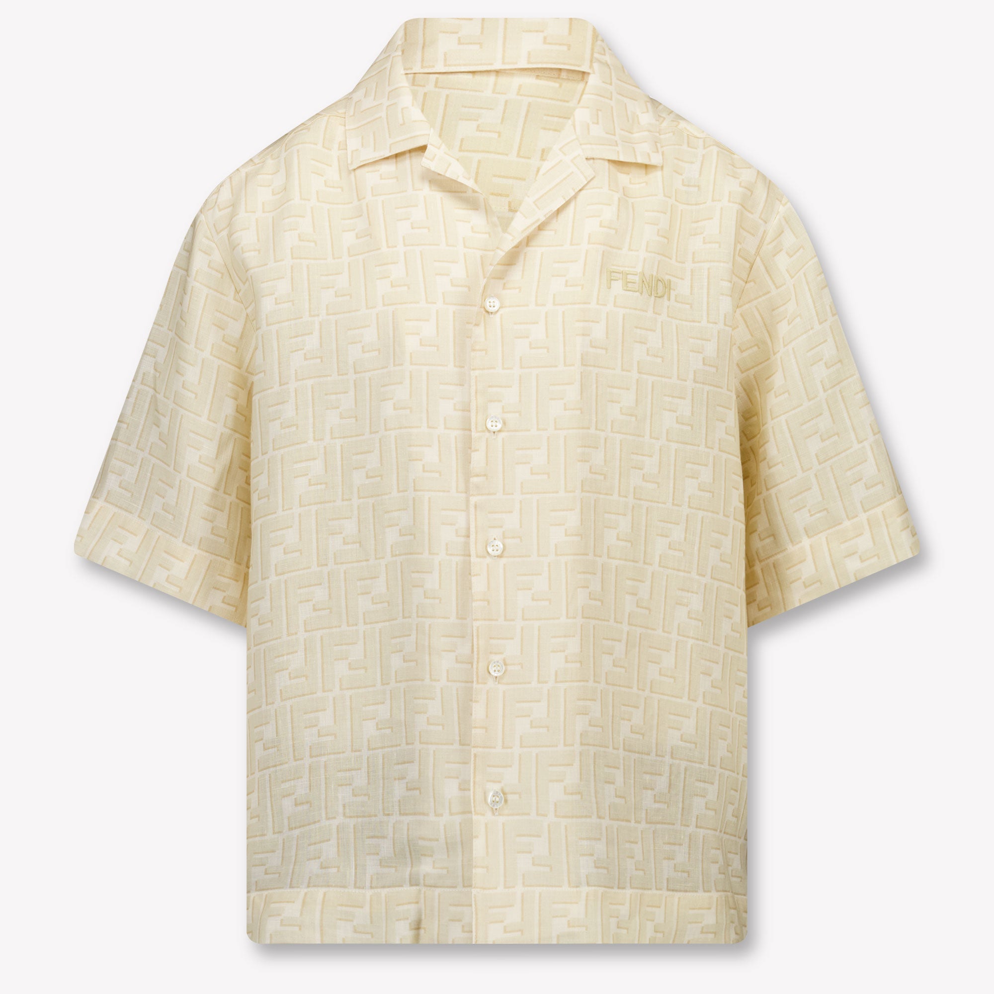Fendi Kids Boys Blouse In Light Beige