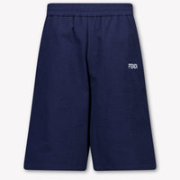 Fendi Kids Boys Shorts In Navy