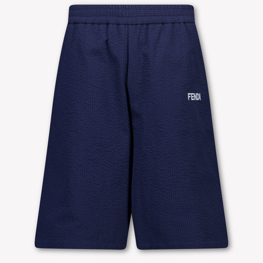 Fendi Kids Boys Shorts In Navy