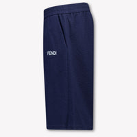 Fendi Kids Boys Shorts In Navy
