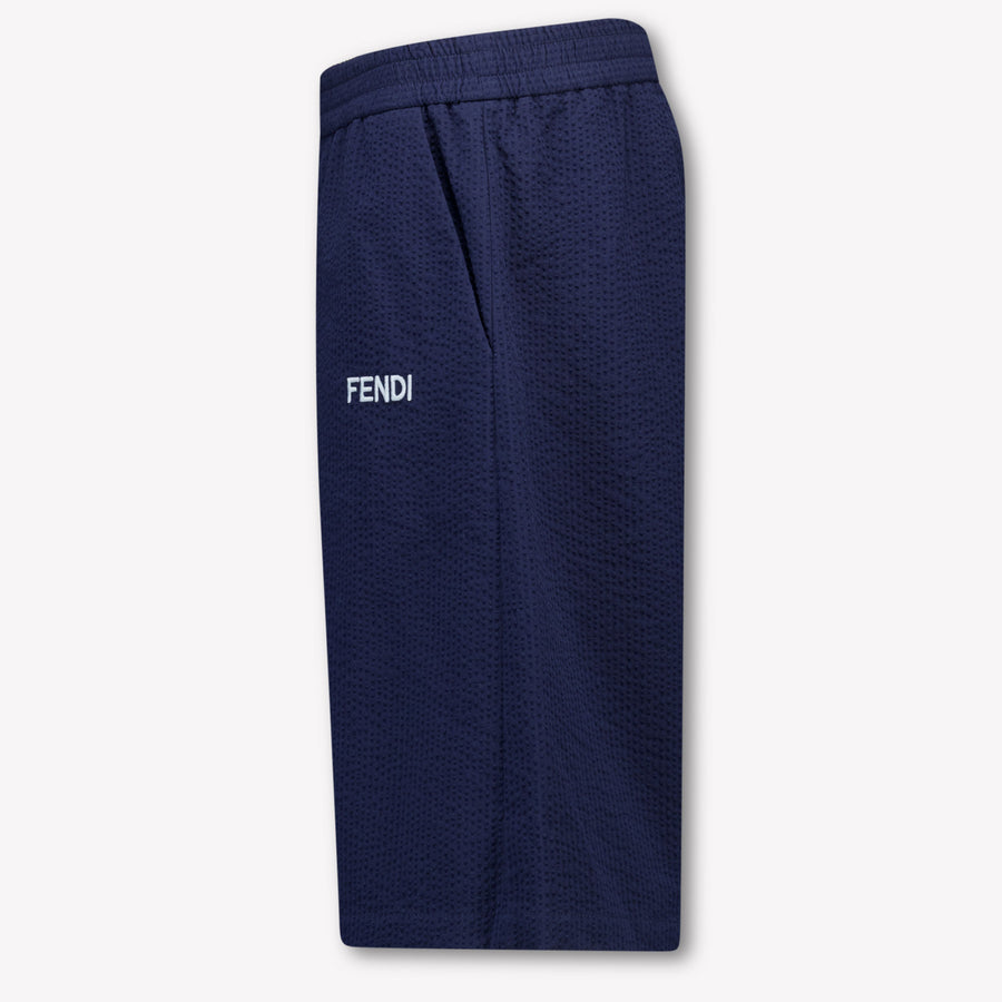 Fendi Kids Boys Shorts In Navy