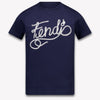 Fendi Kids Boys T-Shirt In Navy